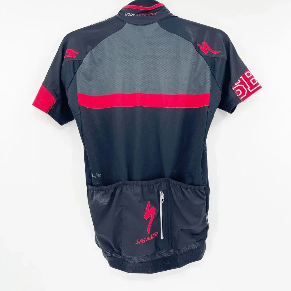 Specialized SL Expert Cycling Top Unisex Size S Black Red Gray Zip Up Pockets - Picture 2 of 5
